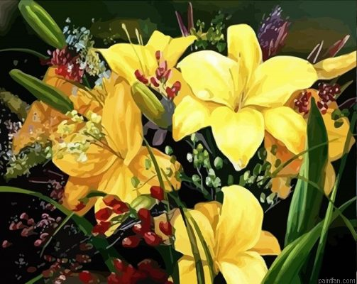 Yellow Lily Paint By Numbers.png