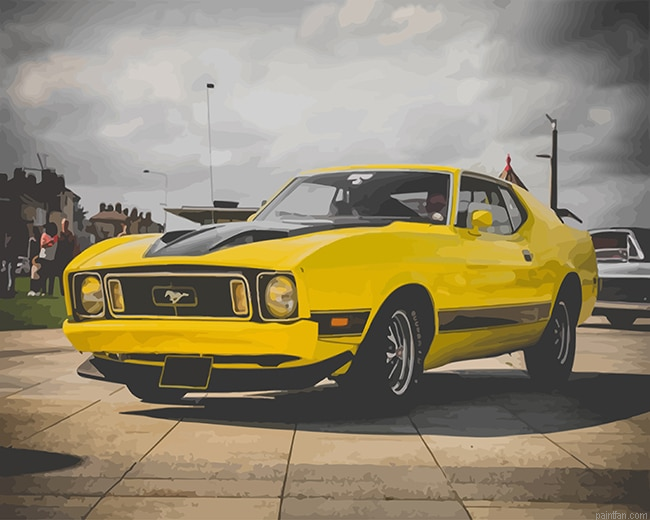 Yellow Mustang New Paint By Numbers.png