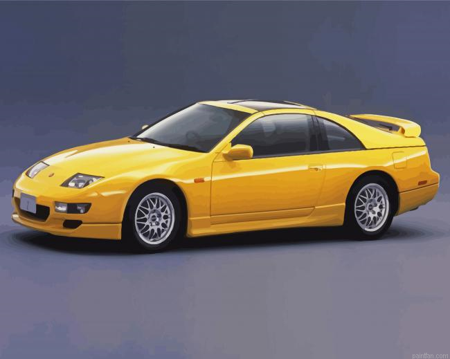 Yellow Nissan 300z Paint By Numbers.png