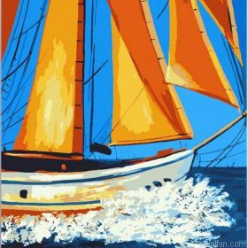 Yellow Sail Boat Paint By Numbers.png