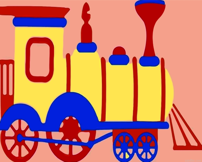 Yellow Train Paint By Number.png