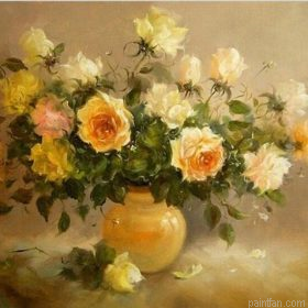 Yellow Vase Flowers Paint By Numbers.png