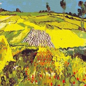 Yellow Wheat Field By Gogh Paint By Numbers.png
