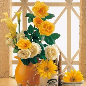 Yellow Window Flowers Paint By Numbers.png