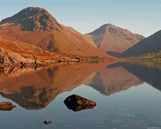 Yewbarrow Fell Lake Paint By Numbers.png