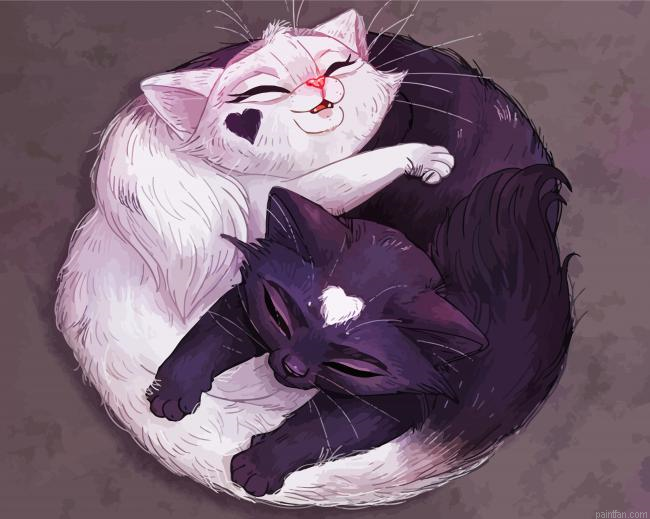 Yin And Yang Cats Paint By Numbers.png