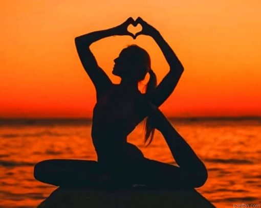 Yoga Girl Silhouette Paint By Number.png