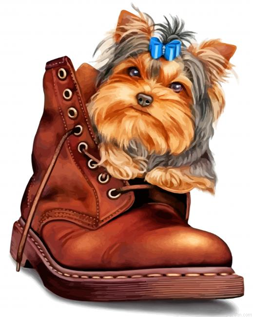 Yorkie In A Boot Paint By Number.png