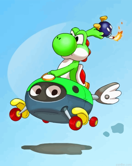 Yoshi Mario Kart Paint By Numbers.png