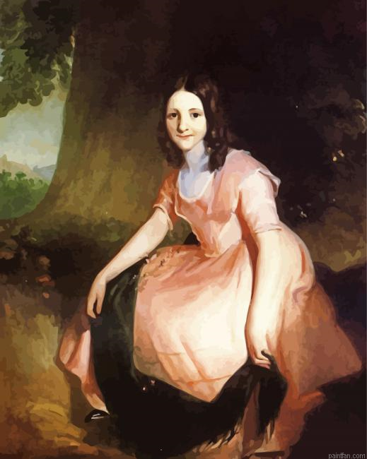 Young Girl In Pink Paint By Numbers.png