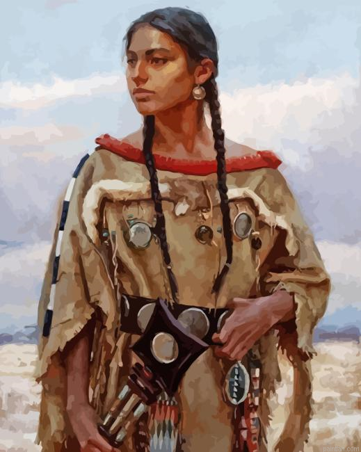 Young Navajo Girl Paint By Numbers.png