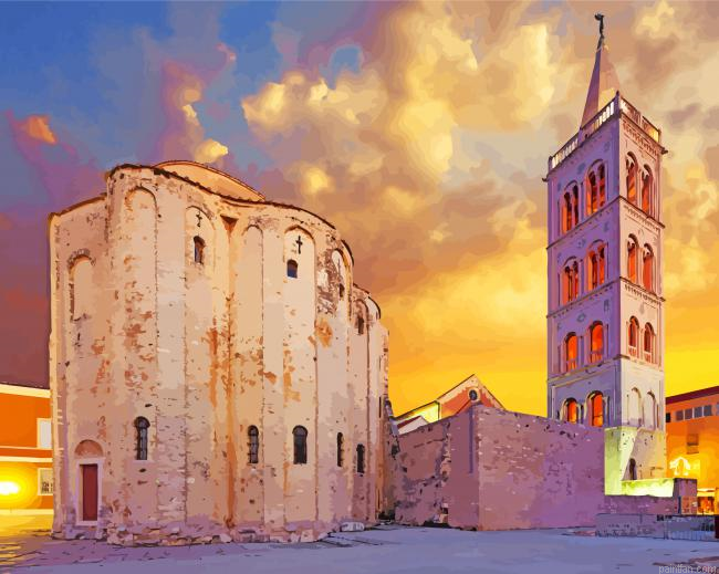 Zadar At Sunset Paint By Numbers.png