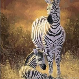 Zebra In Savanna Paint By Numbers.png