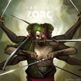 Zoro Ashura Paint By Numbers.png