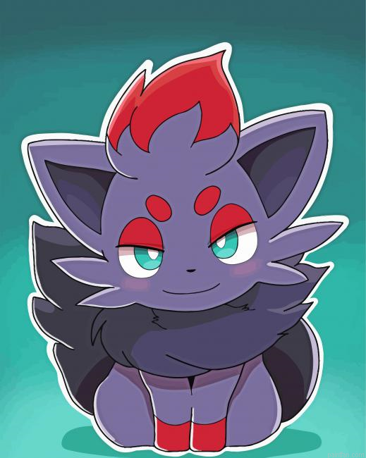 Zorua Pokemon Paint By Numbers.png