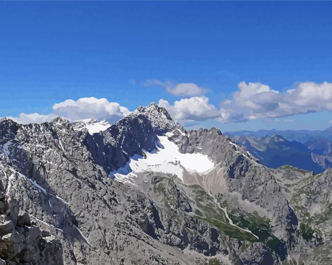Zugspitze Mountain Landscape Paint By Numbers.png