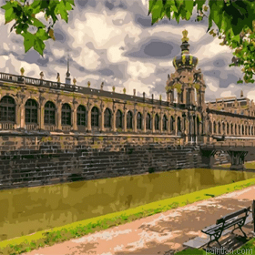 Zwinger Park In Dresden Paint By Numbers.png